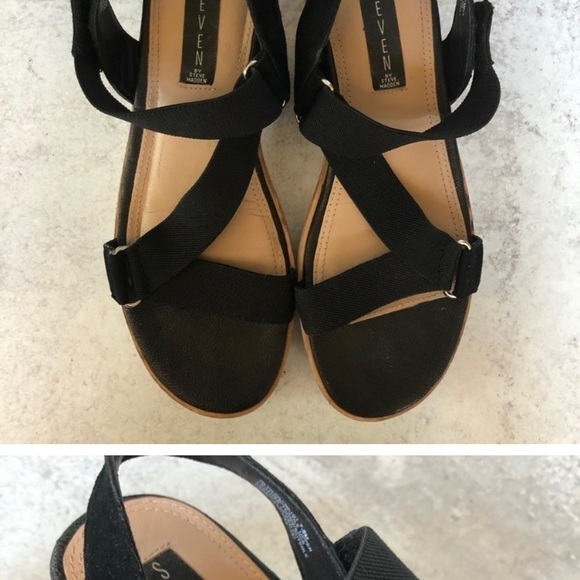 Black Sandals Steve Madden Glyn Sport Sandals 7.5 - Picture 2 of 2